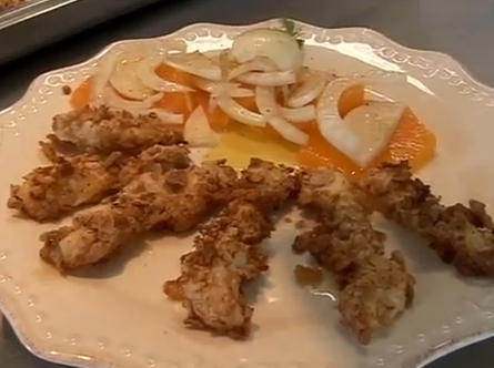 Benvenuti a tavola - Bocconcini di pollo croccanti con insalatina di arance e finocchio