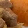 Fegato alla veneziana con polenta.