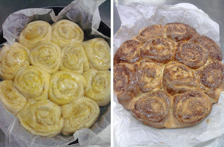 La torta di rose pronta per essere messa in forno e... pronta per essere mangiata!