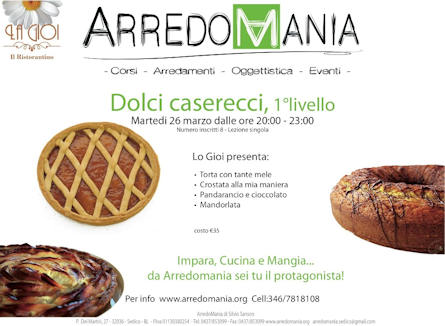 Presente quei buonissimi dolci caserecci da mangiare a colazione e a merenda? Ecco, ad Arredomania faremo anche quelli