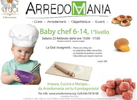 Ad Arredomania un corso di cucina per bambini: indovinate chi sarà il docente!